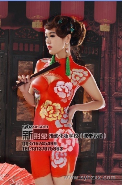 學(xué)員人體彩繪展示